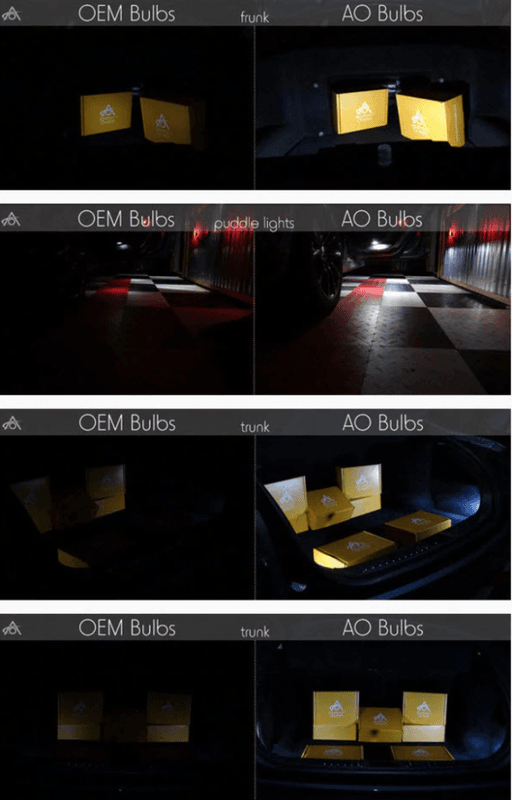 Bright LED footwell lights Tesla Model 3 & Y - 2-pack