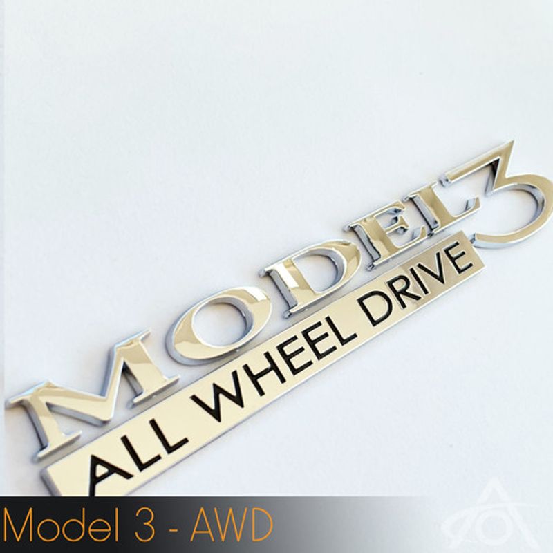 Emblem for tailgate - Tesla Model 3
