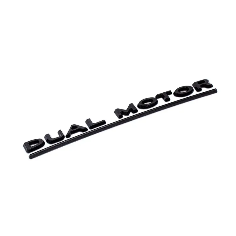Dual motor emblem Tesla - matt svart