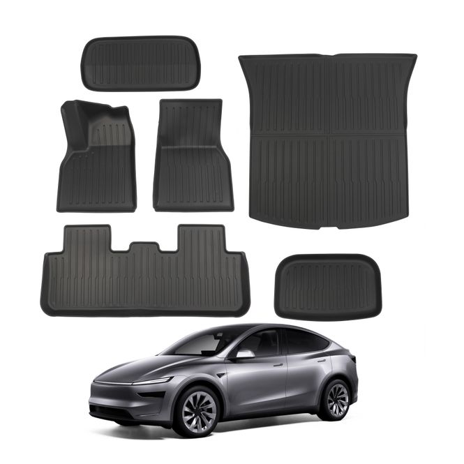Main Image Tesla Model Y Juniper - complete set of TPE floor mats ...